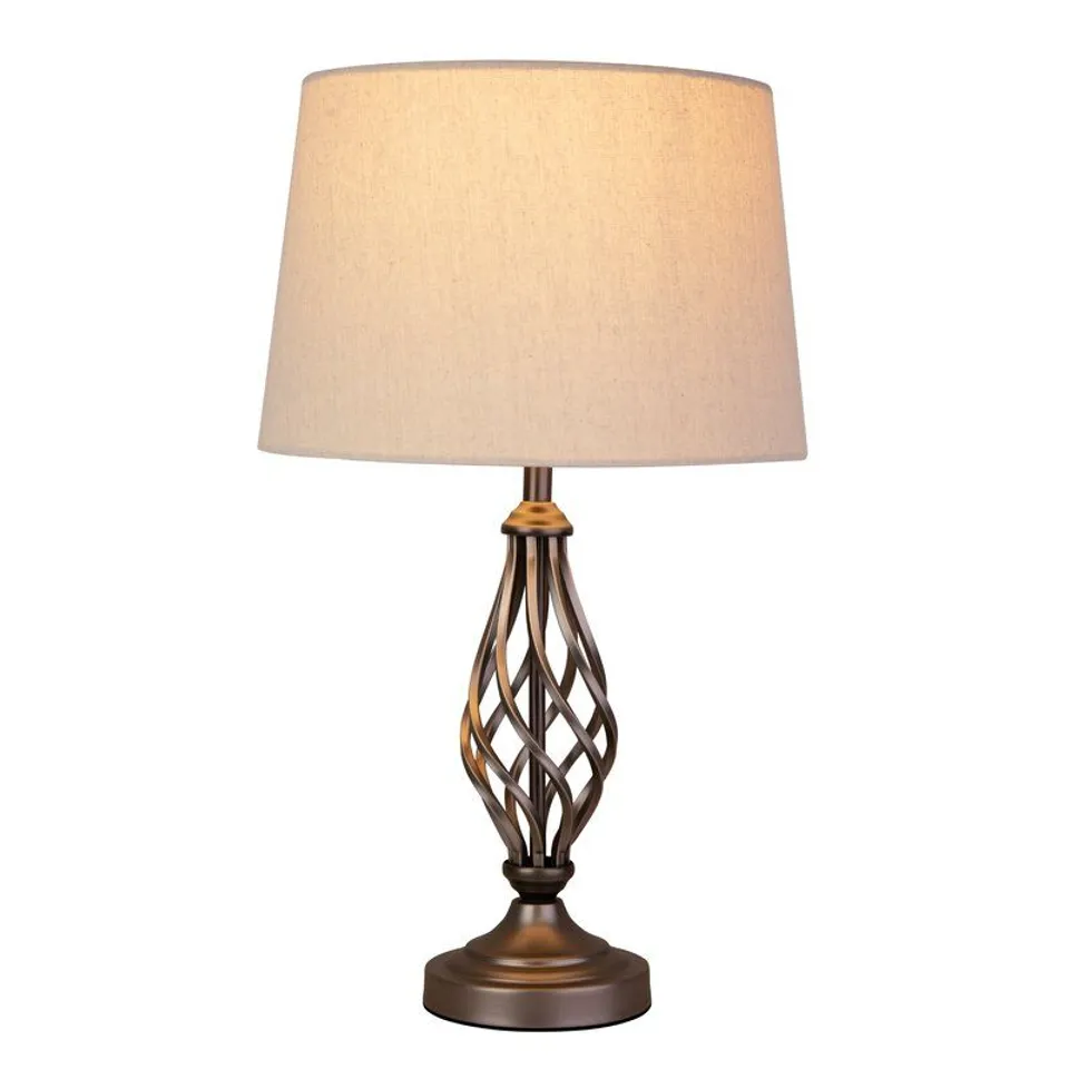 BRIGHTMOOR PEWTER 49CM TABLE LAMP 