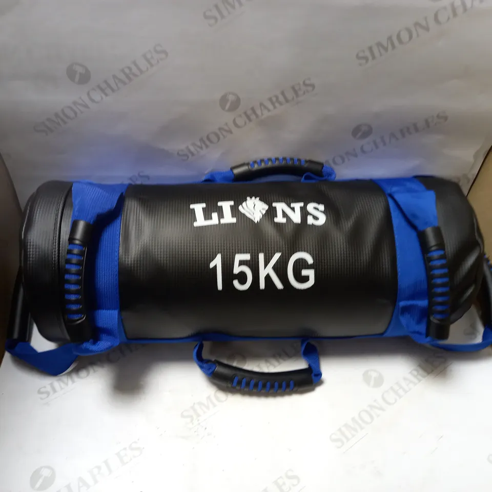 LIONS 15KG FILLED WEIGHT SAND POWER BAG STRENGTH TRAINING FITNESS CROSSFITT RUNNING WORKOUT BAGS