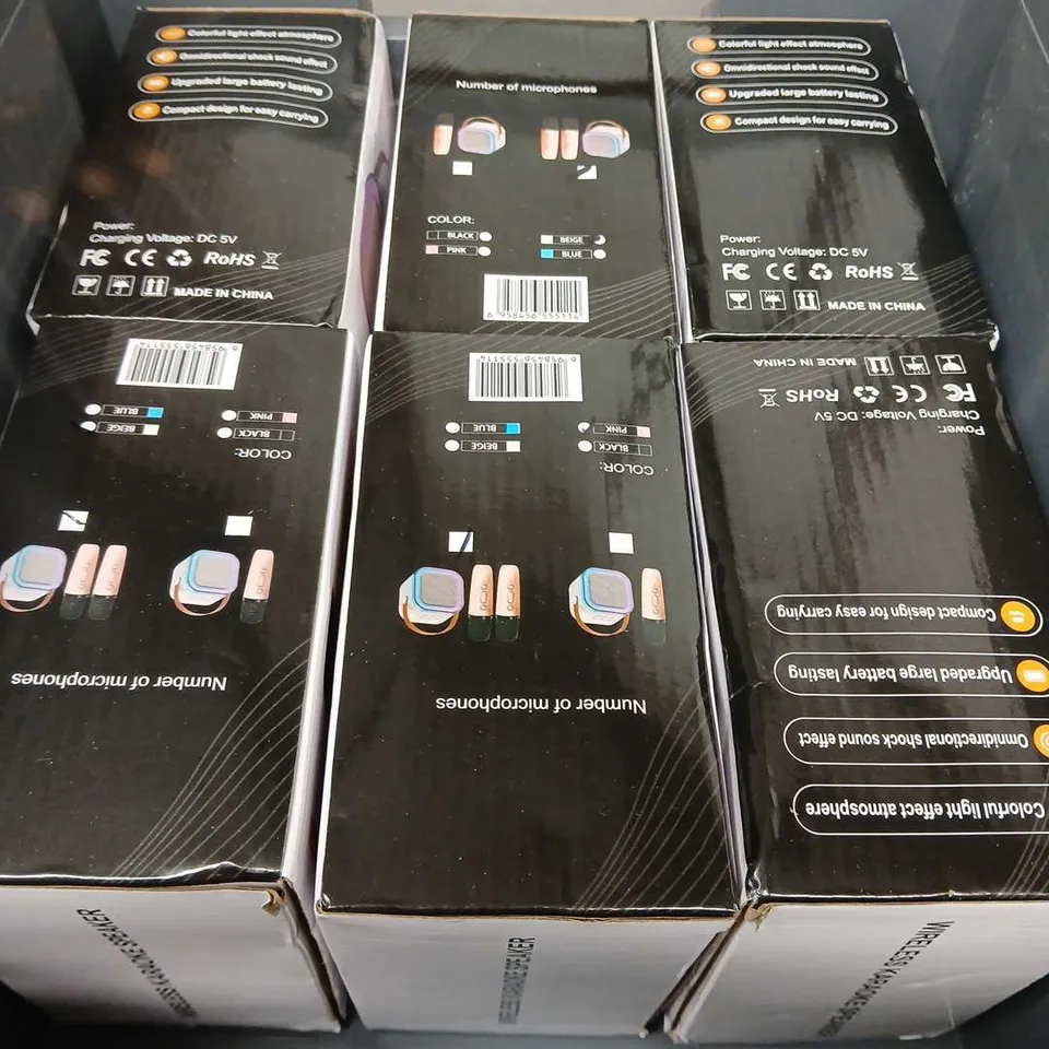 BOX OF ASSORTED WIRELESS KARAOKE SPEAKER 