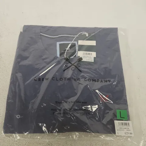 CREW CLOTHING COMPANY CLASSIC TEE β INDIGO BLUE, UK LARGE