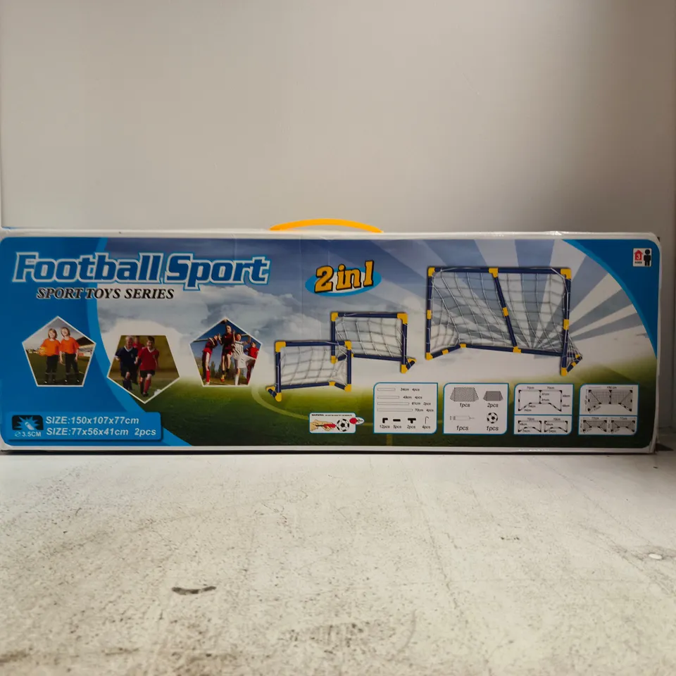 BOXED FOOTBALL SPORT 2-IN-1 FOOTBALL GOAL SET