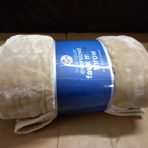 SHINE MOUNT OVERSIZED FAUX FUR THROW - 150X200CM