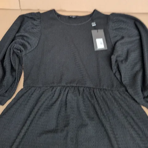 DUSK TEXTURED BLOUSE DRESS BLACK SIZE 10
