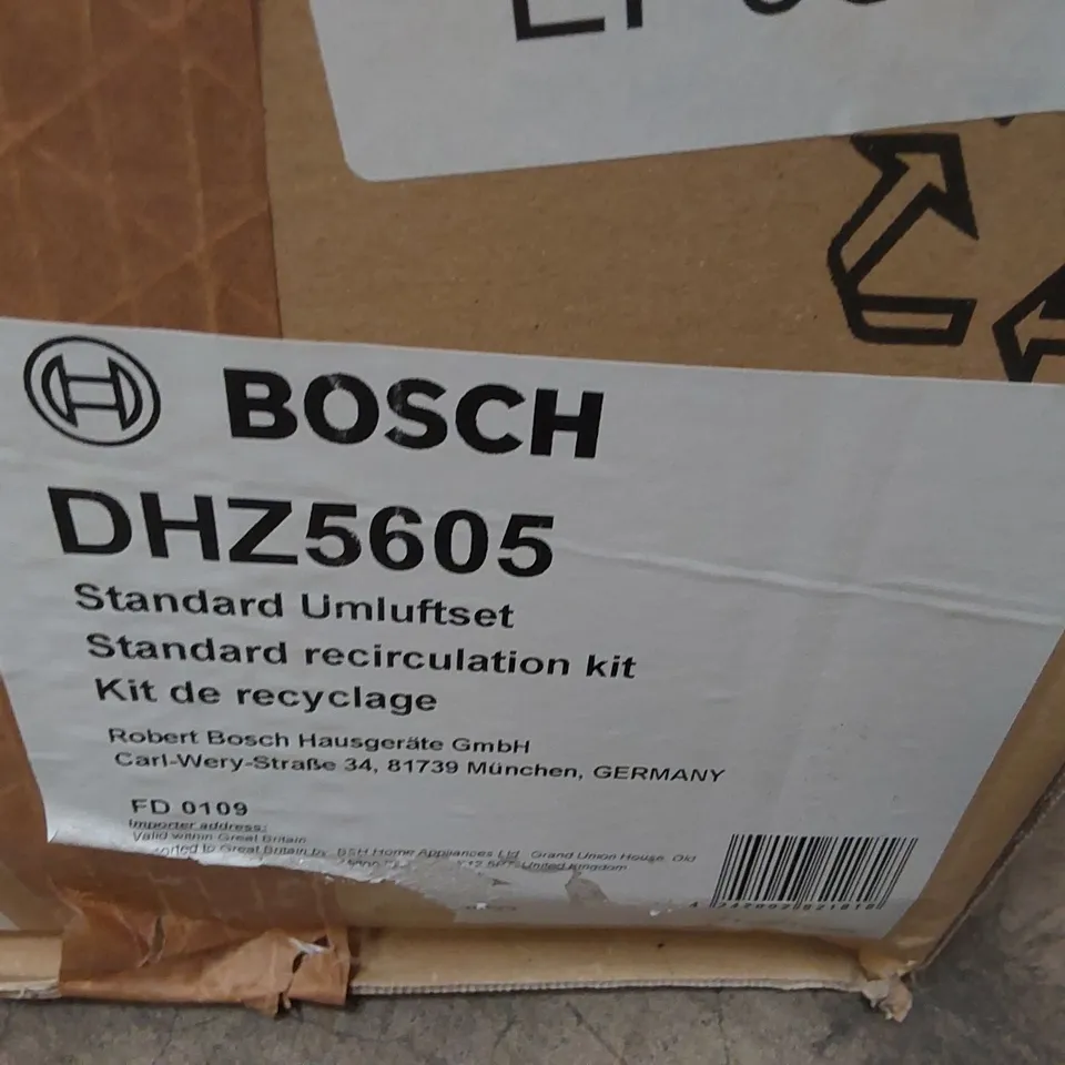 BRAND NEW BOXED BOSCH DHZ5605 STANDARD RECIRCULATION KIT (1 BOX)