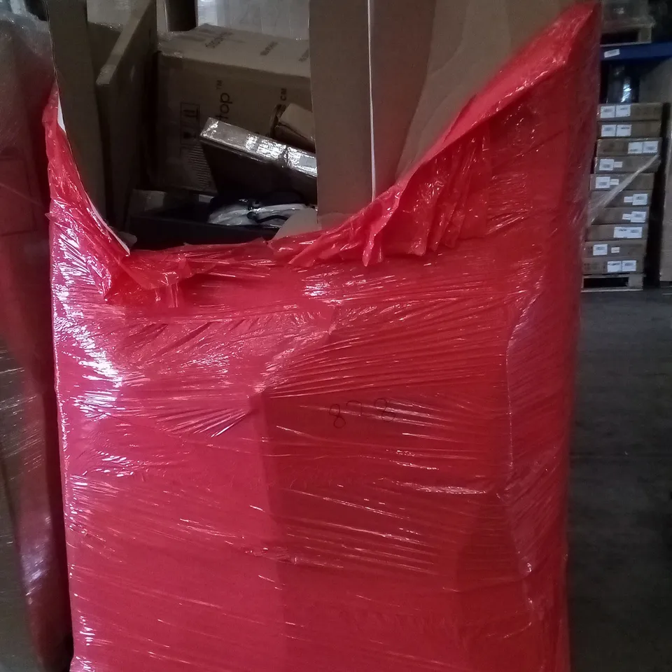 PALLET OF HOUSEHOLD TO INCLUDE BETTER CLEANIN SPIN MOP, MULTIFUNCTIONAL LAPTOP DESK, AND BUTTERFLY WALL CLOCK ETC. 