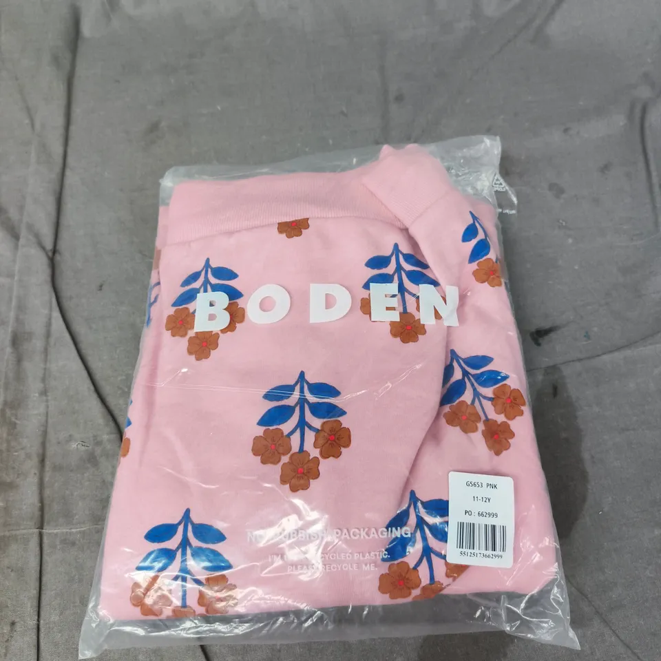 BAGGED KIDS BODEN FLORAL JUMPER - SIZE 11/12 YRS