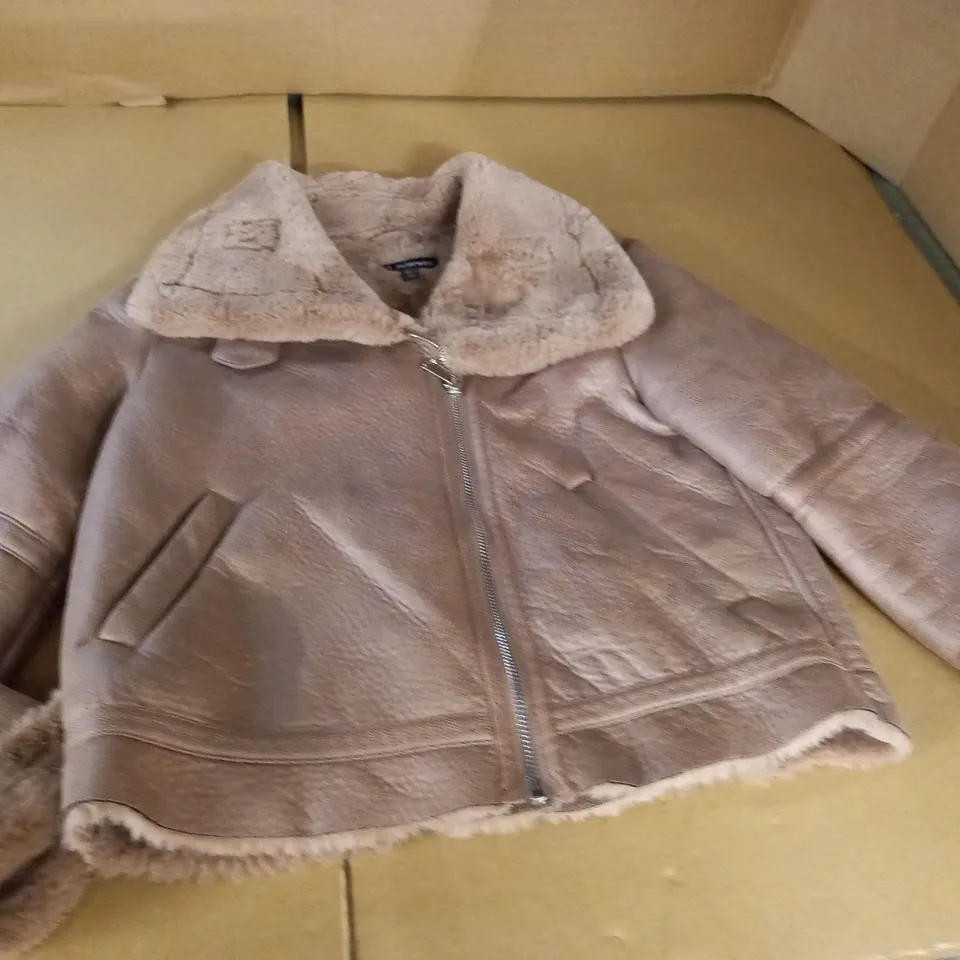PALE PINK COLLARED COAT - EUR XS