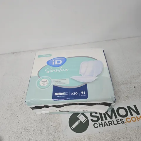 ID SENSITIVE INCONTINENCE PADS – 20 PACK, UNISEX