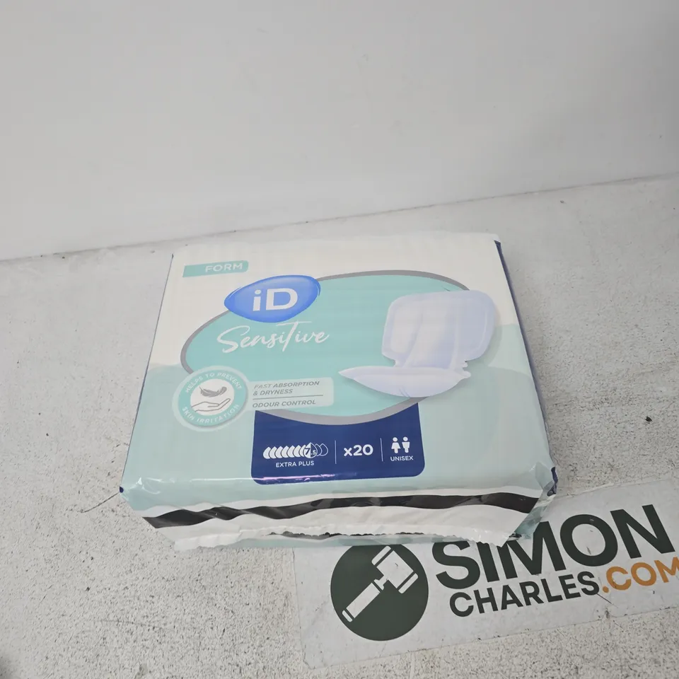 ID SENSITIVE INCONTINENCE PADS – 20 PACK, UNISEX