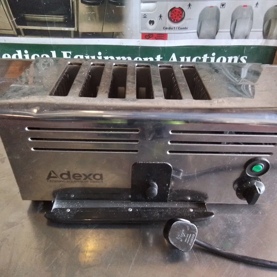 ADEXA 6-SLICE COMMERCIAL TOASTER, MODEL: 6ATS-C