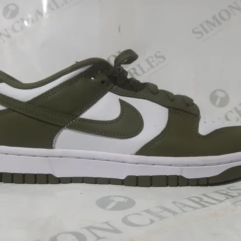 BOXED PAIR OF NIKE TRAINERS IN SAGE GREEN/WHITE UK SIZE 5.5