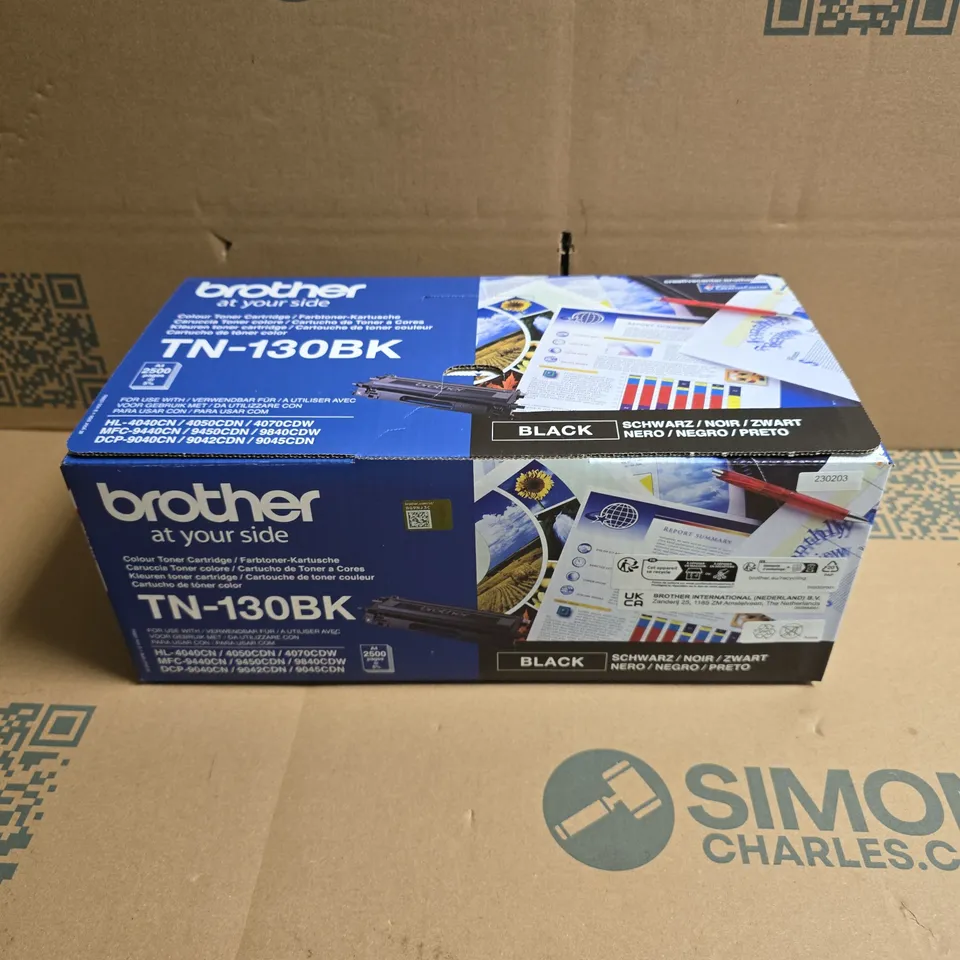 4 X BOXED BROTHER TN-130BK TONER CARTRIDGES 