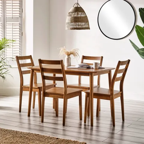 BOXED DREA SOLID WOOD DINING TABLE - TRADITIONAL RUSTIC FARMHOUSE KITCHEN STYLE