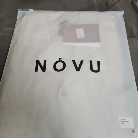NÓVU LINEN SHIRT – OATMEAL, SIZE M