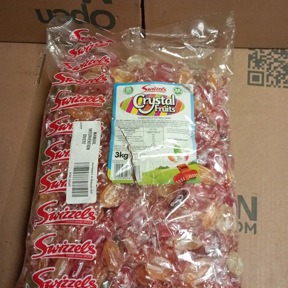 SWIZZELS CRYSTAL FRUITS 3KG BAG – MIXED FRUIT CHEWS (BULK CANDY)