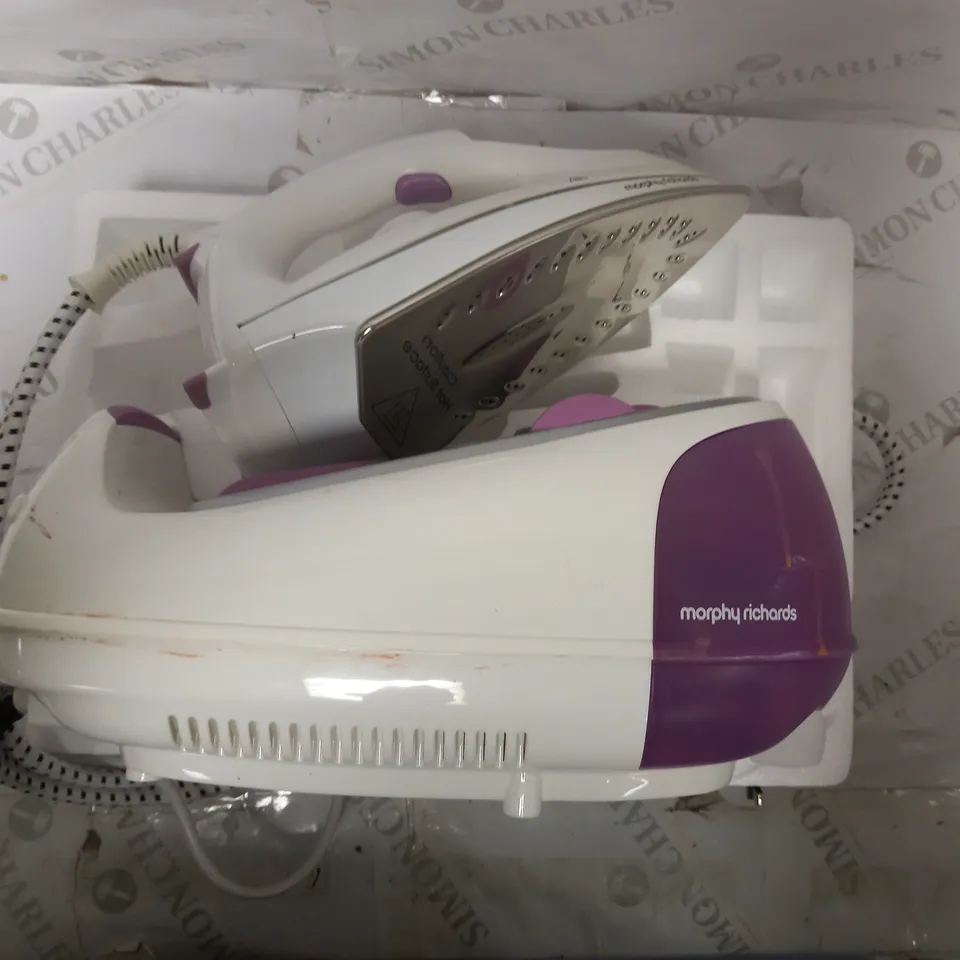 MORPHY RICHARDS JET STEAM GENERATOR IRON PINK/WHITE