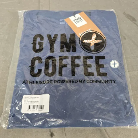 GYM COFFEE TEE – PETROL BLUE, SIZE M