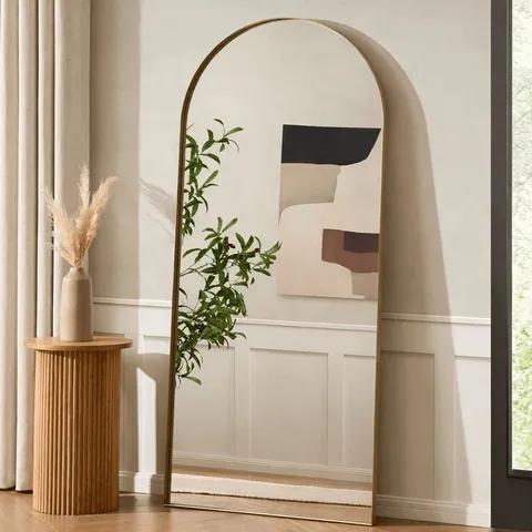 BOXED DUSK ARCHED FULL LENGTH MIRROR - GOLD (1 BOX)