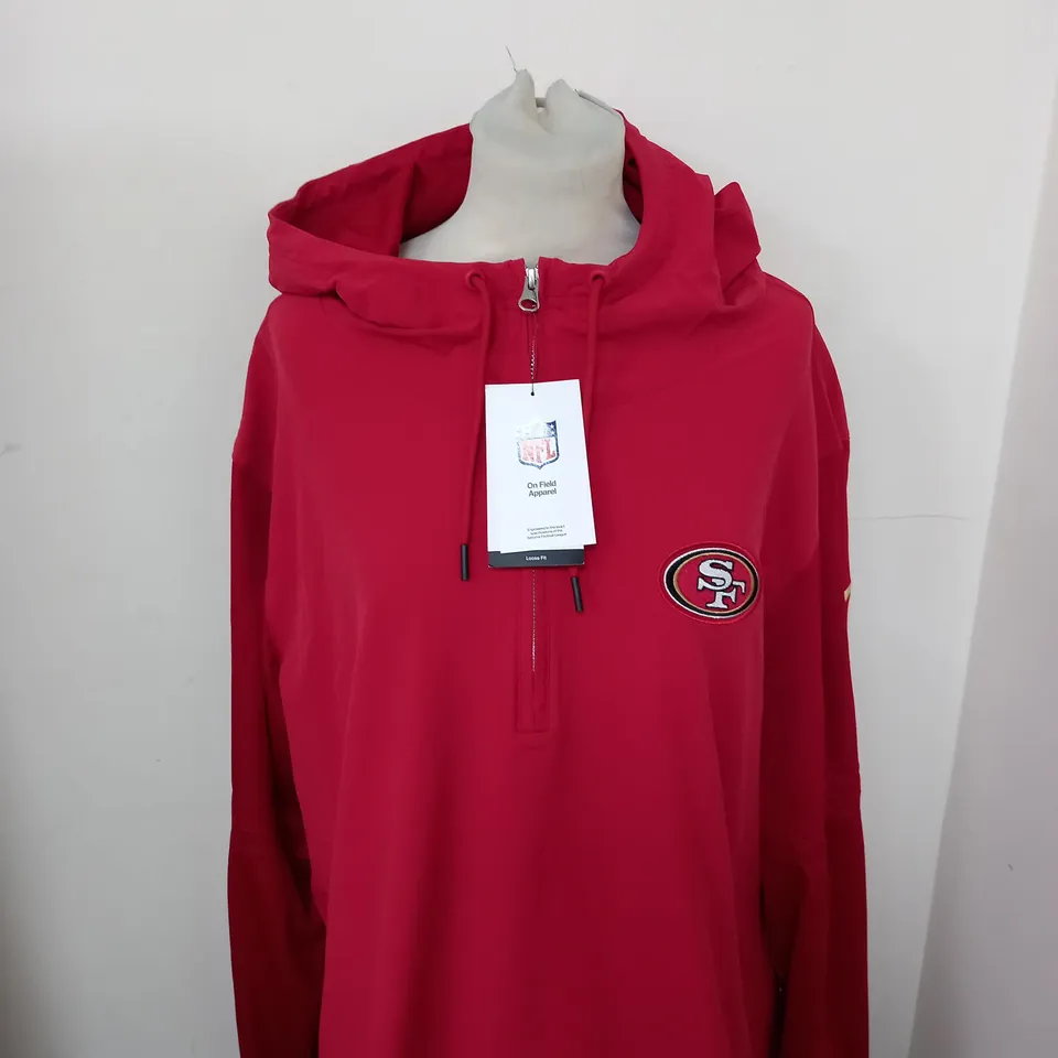 SAN FRANSICO 49NERS ZIPPED NIKE JACKET SIZE XL