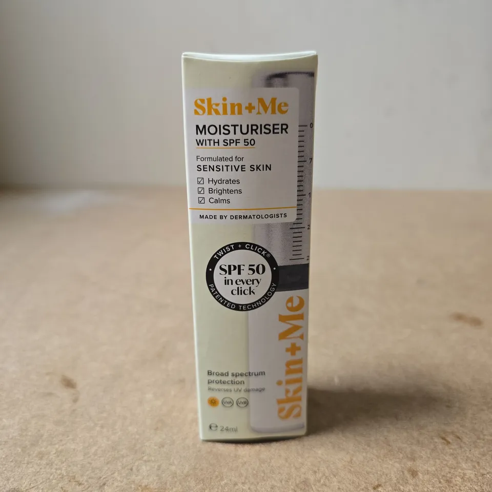 BOXED AND SEALED SKIN+ME MOISTURISER WITH SPF 50 – 24 ML