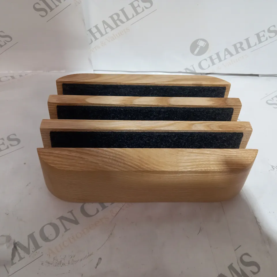 SET OF 2 WOODEN TABLET HOLDERS
