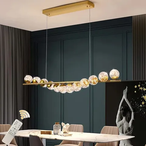 BOXED 12-LIGHT GOLD LED KITCHEN ISLAND