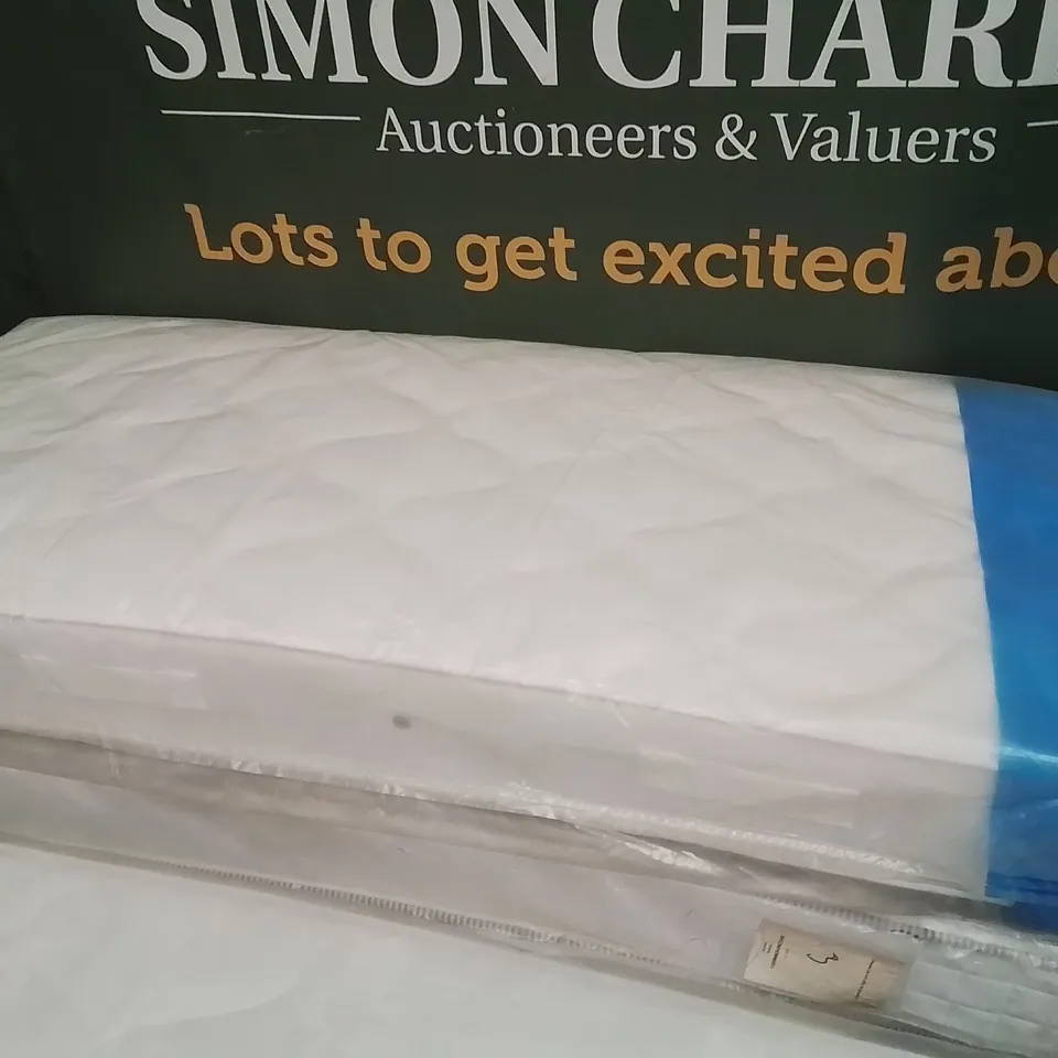 QUALITY BAGGED 3FT SINGLE AIRSPRUNG MEMORY FOAM BUNK MATTRESS RRP £259