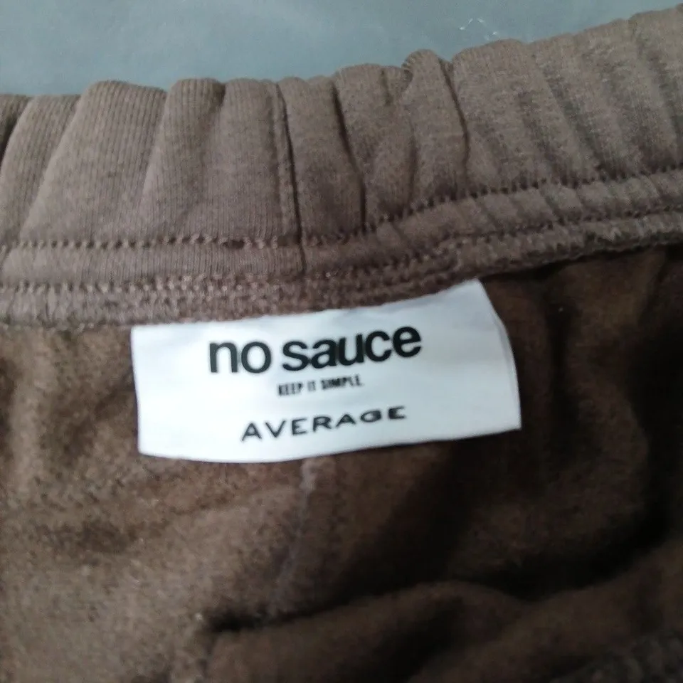 NO SAUCE BROWN DRAWSTRING SHORTS WITH ELASTIC WAISTBAND (CASUAL WEAR)
