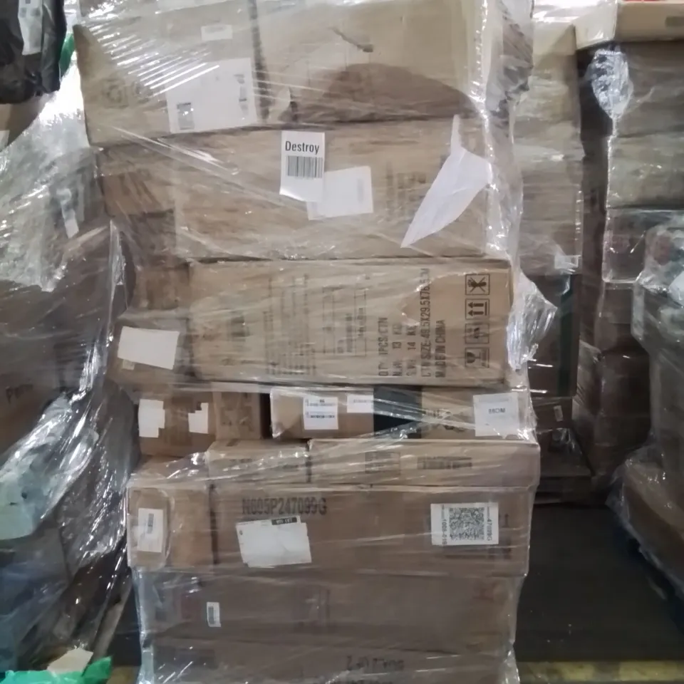 PALLET OF ASSORTED HOUSEHOLD GOODS AND PRODUCTS TO INCLUDE;SOFA,HAND SPEED CHALLENGE GAME,CERAMIC HOB