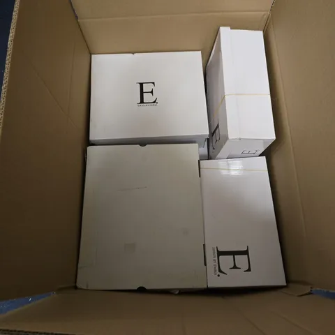 BOX OF APPROXIMATELY 12  ASSORTED PAIRS OF SHOES IN VARIOUS STLYES , COLOURS AND SIZES 