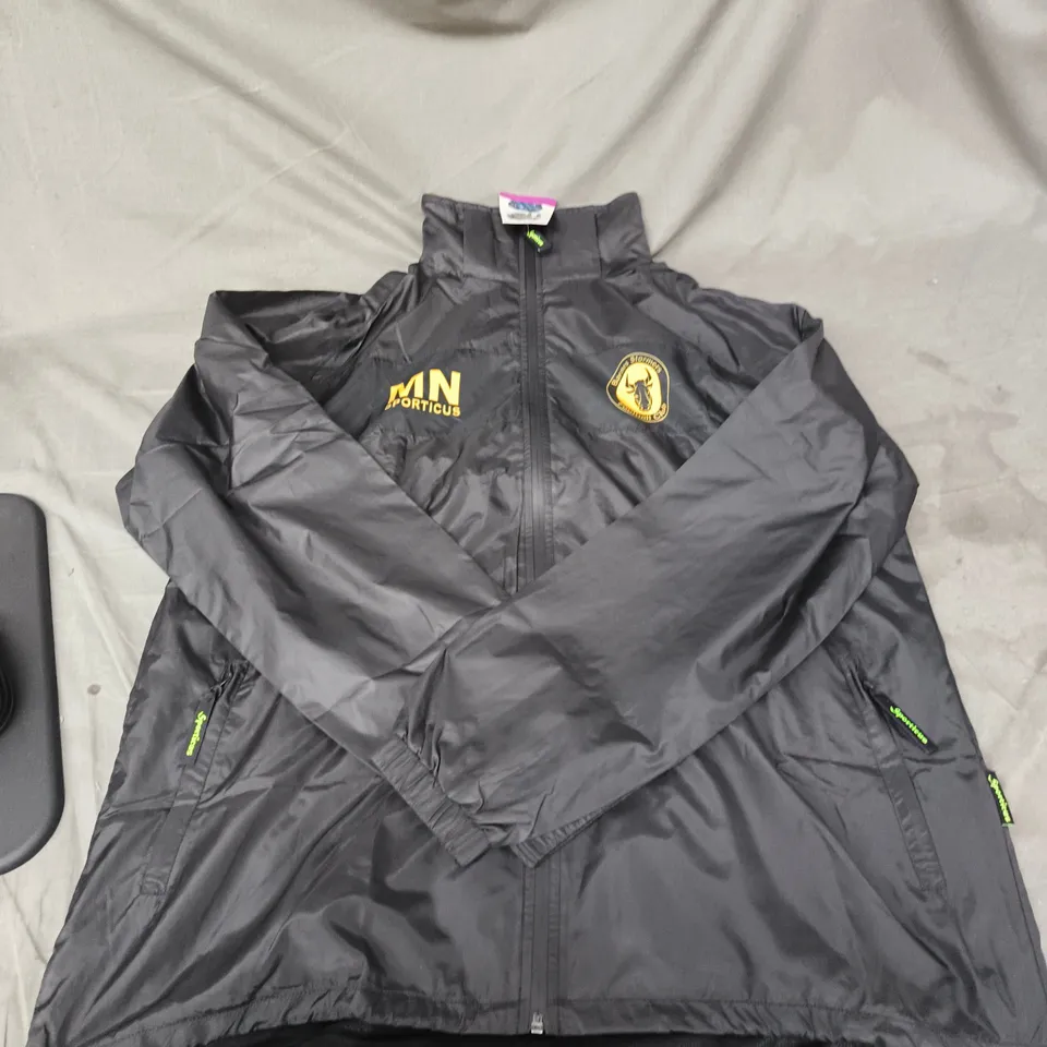 BARNES STORMERS FC BLACK WINDBREAKER JACKET - SIZE XL