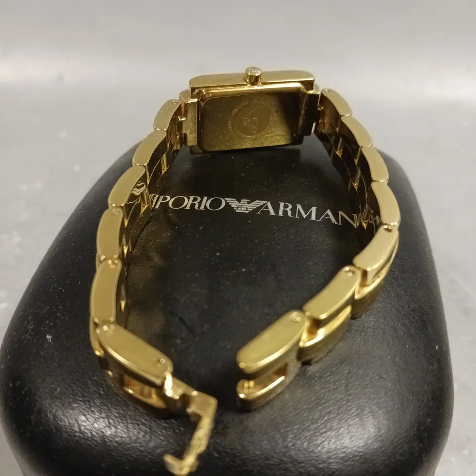 EMPORIO ARMANI WHITE SQUARE DIAL WATCH 