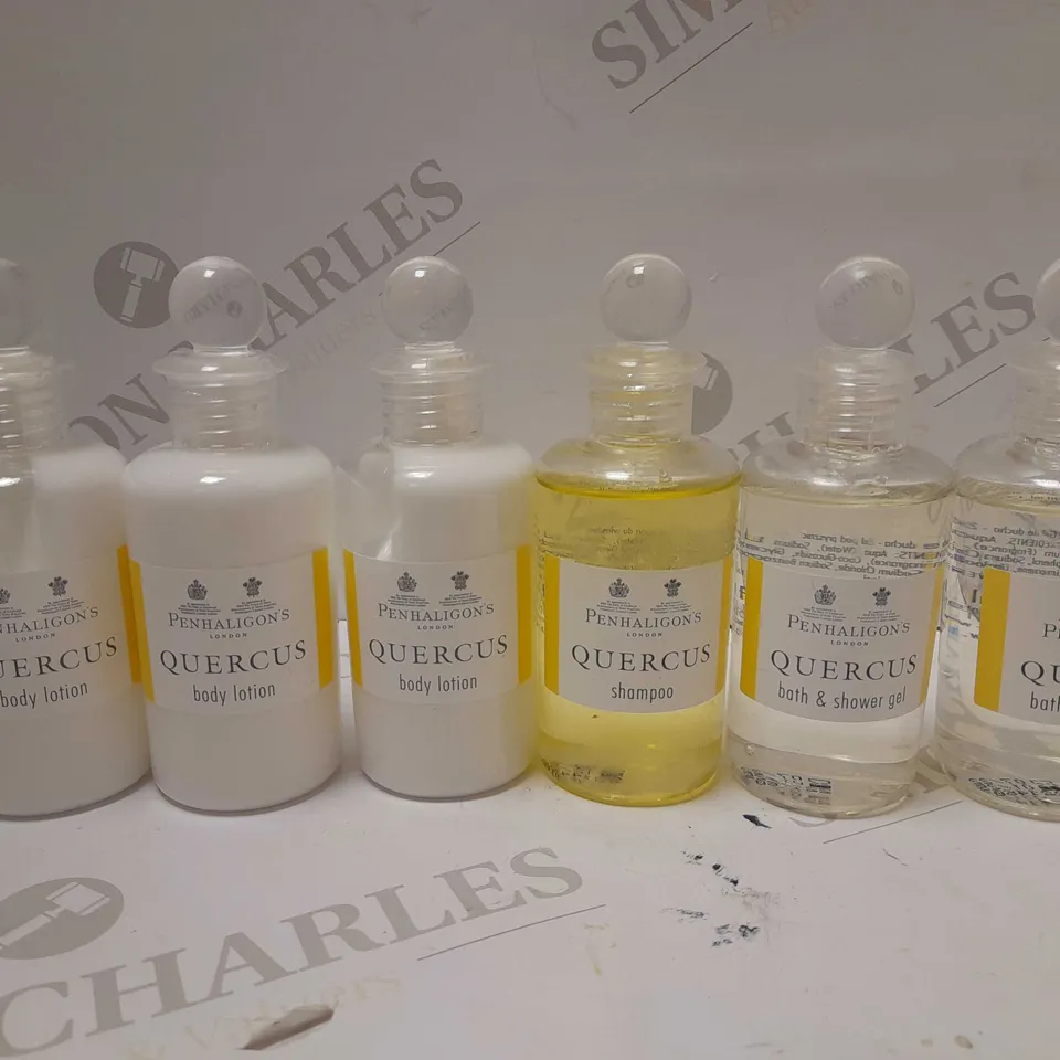 LOT OF 6 ASSORTED PENHALIGON'S PRODUCTS TO INCLUDE QUERCUS SHAMPOO, SHOWER GEL, BODY LOTION