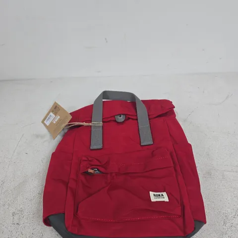 ROKA LONDON CANFIELD B RECYCLED NYLON BACKPACK – SMALL, CRANBERRY