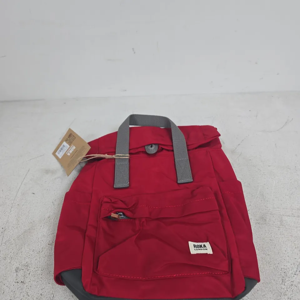 ROKA LONDON CANFIELD B RECYCLED NYLON BACKPACK – SMALL, CRANBERRY