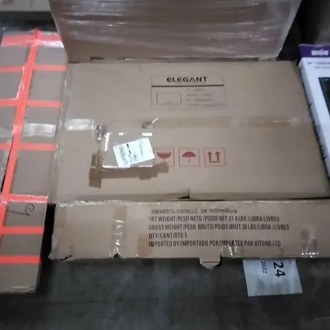 PALLET OF ASSORTED ITEMS INCLUDING RENPHO FOOT MASSAGER, ANSIO 30" TOWER FAN WITH REMOTE, ELEGANT LED MIRROR, ROBOT BRAAVA JET, HEVEA WOOD LAZY SUSAN