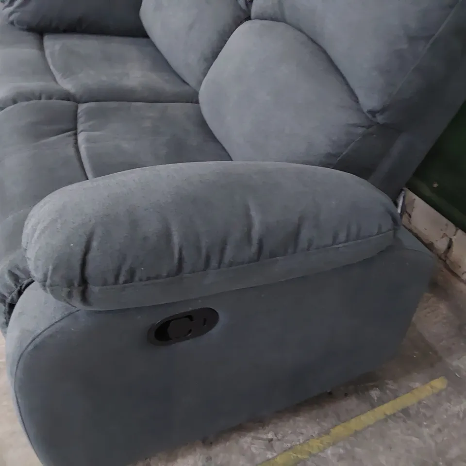 DESIGNER MANUAL RECLINING TWO SEATER SOFA CHARCOAL