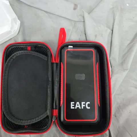 EAFC PORTABLE ELECTRONIC JUMP STARTER IN RED-TRIM CASE 