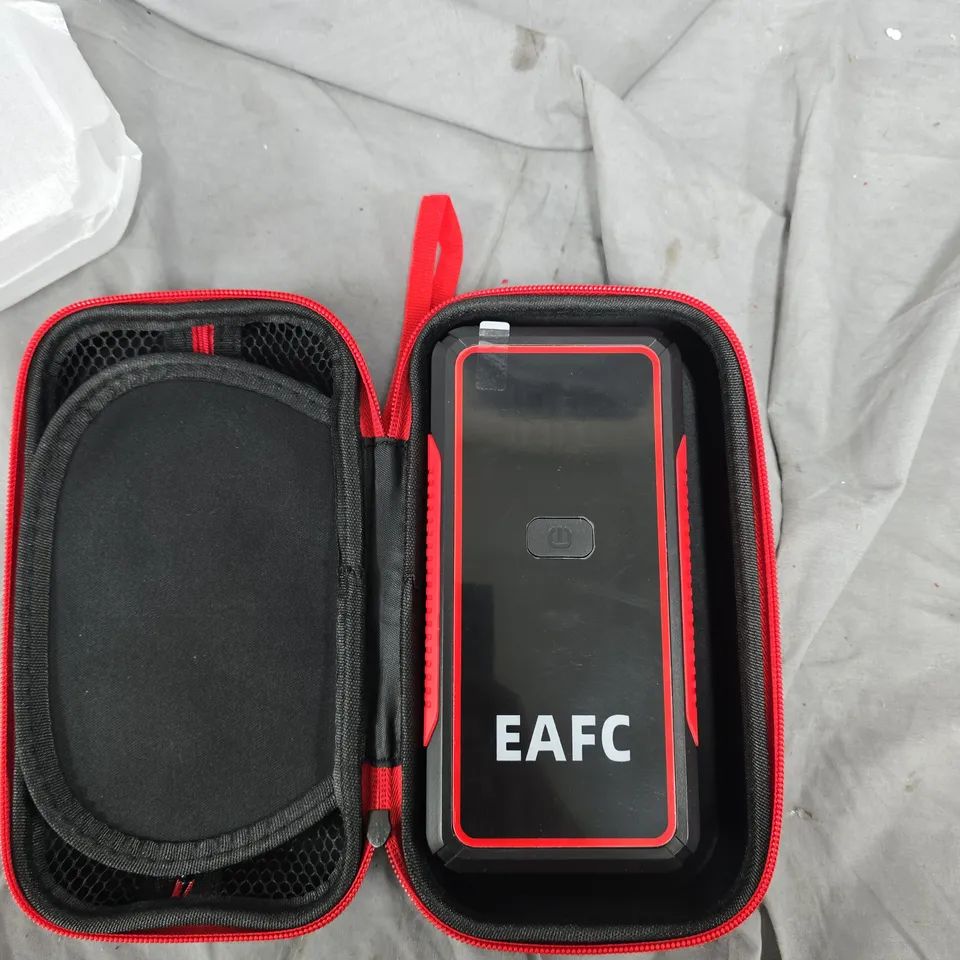 EAFC PORTABLE ELECTRONIC JUMP STARTER IN RED-TRIM CASE 