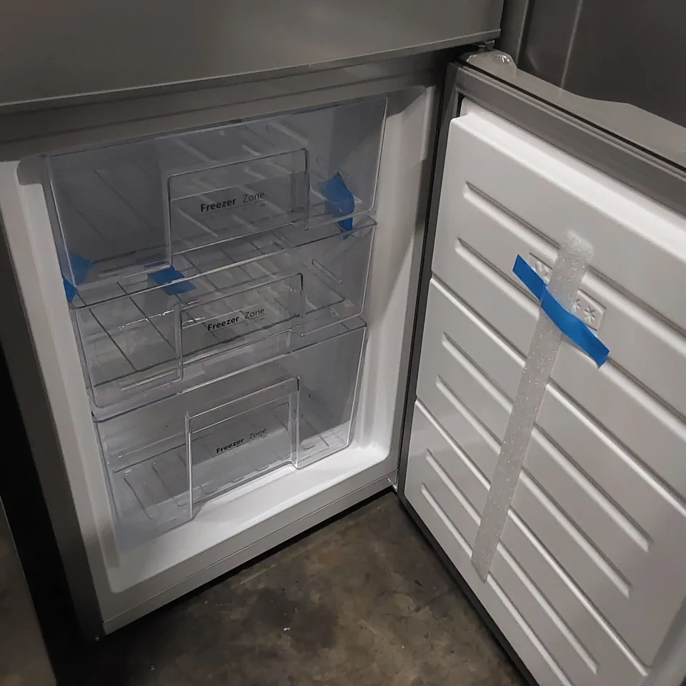 RUSSELL HOBBS RH145FF501E1S 145CM HIGH 60/40 SMALL FRIDGE FREEZER - SILVER - E RATED