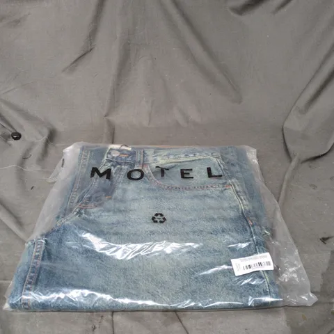 MOTEL ROOMY XTRA WIDE LOW RISE JEANS – VINTAGE BLUE/GREEN, (W26 L30)