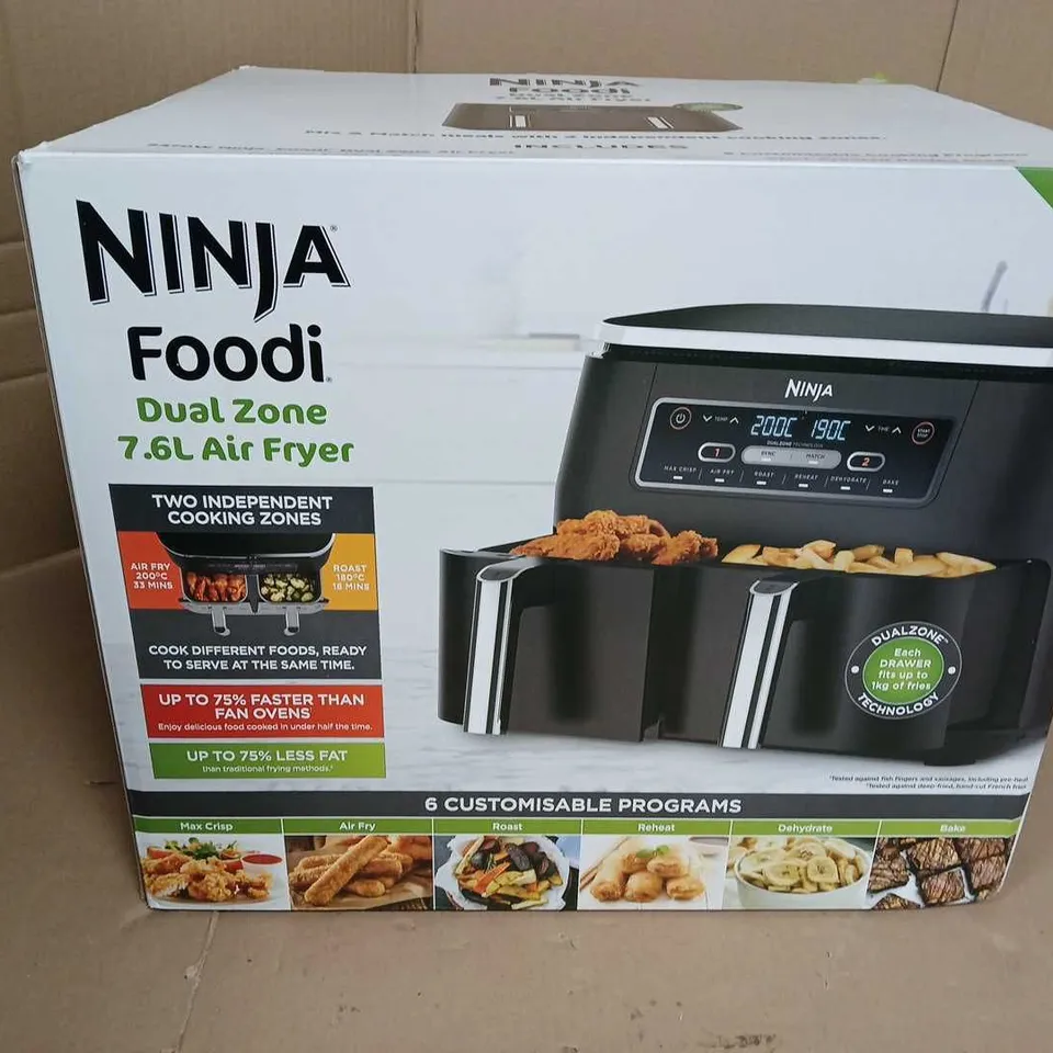 NINJA FOODI DUAL ZONE 7.6L AIR FRYER AF300UK RRP £199