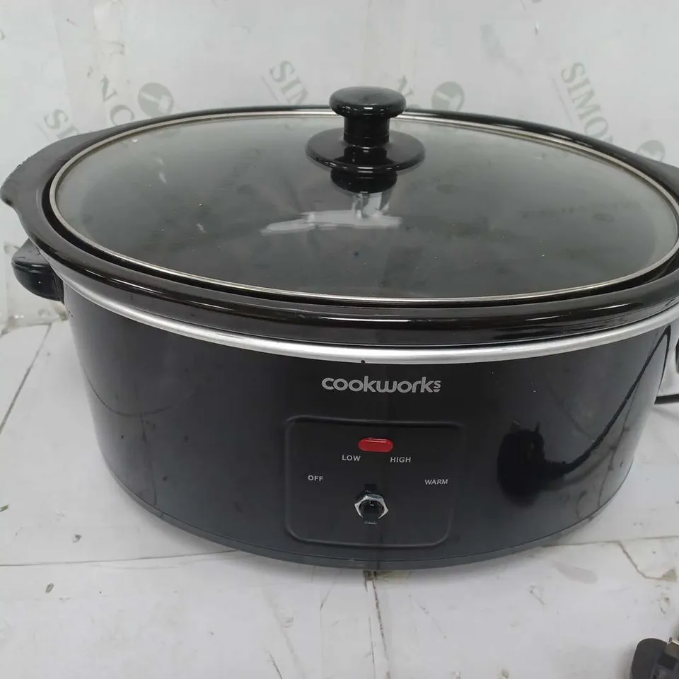 BOXED COOKWORKS SLOW COOKER IN BLACK