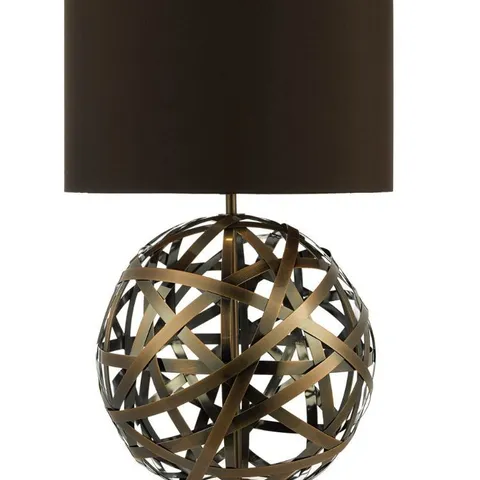BOXED DAR LIGHTING VOYAGE TABLE LAMP ANTIQUE COPPER C/W SHADE