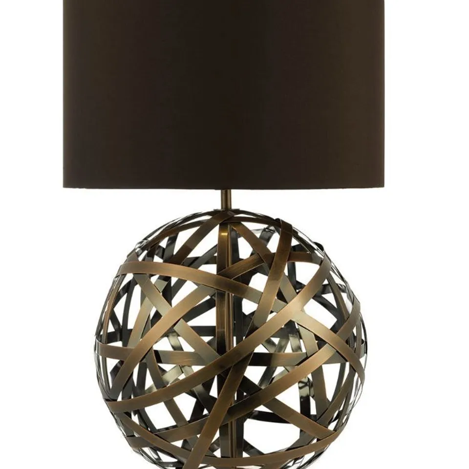 BOXED DAR LIGHTING VOYAGE TABLE LAMP ANTIQUE COPPER C/W SHADE