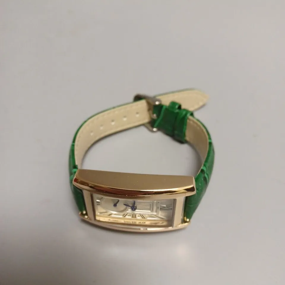 LADIES STOCKWELL WATCH – TEXTURED DIAL WITH SUB DIAL MINUTE HAND – LEATHER STRAP