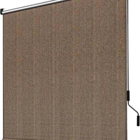 LIFERUN VERTICAL AWNING 240X180 CM, HDPE SHADE FABRIC, RETRACTABLE OUTDOOR ROLLER BLIND, HAND CRANK BALCONY PRIVACY SCREEN, UV & WIND PROTECTION