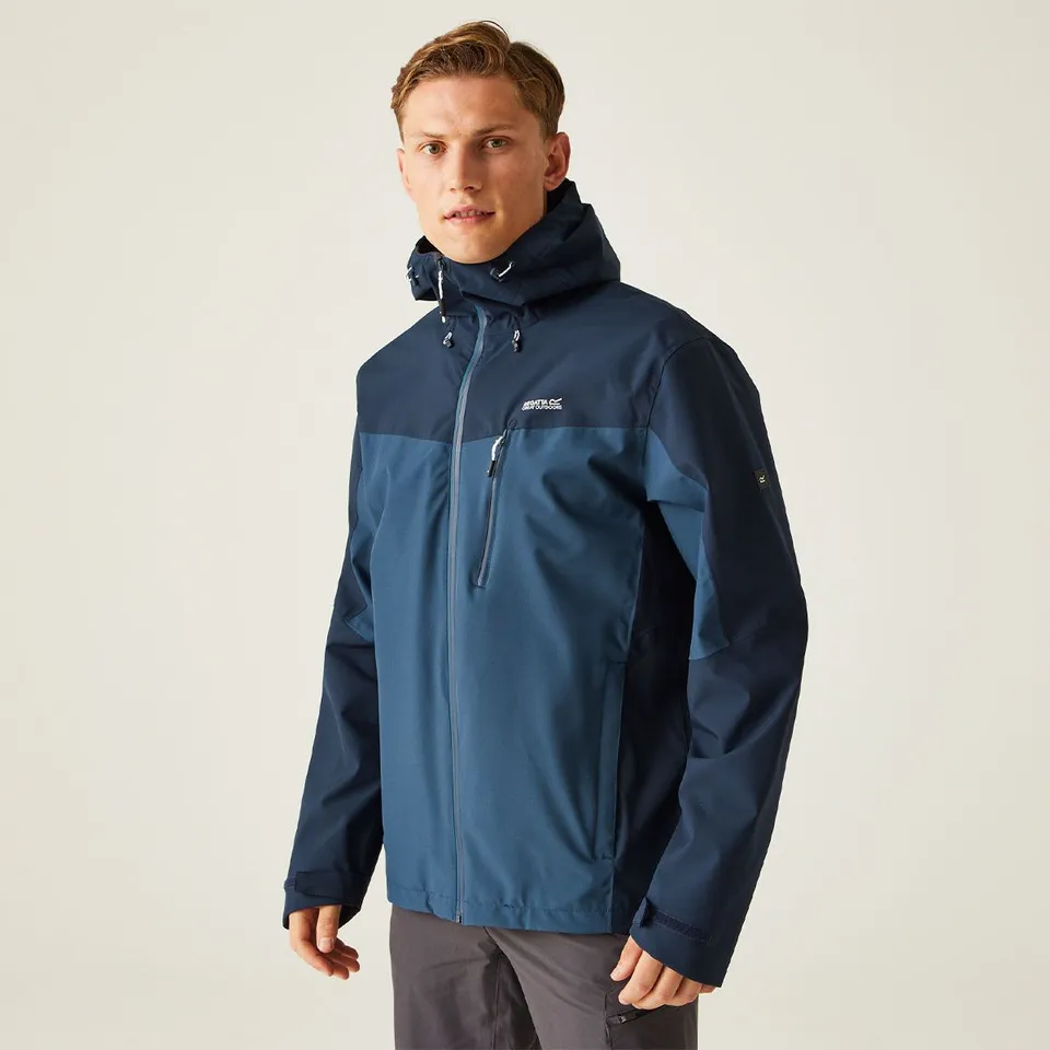 BRAND NEW REGATTA MENS BRITEDALE BREATHABLE WATERPROOF JACKET IN MOONLIGHT DENIM/NAVY SIZE UK 3XL