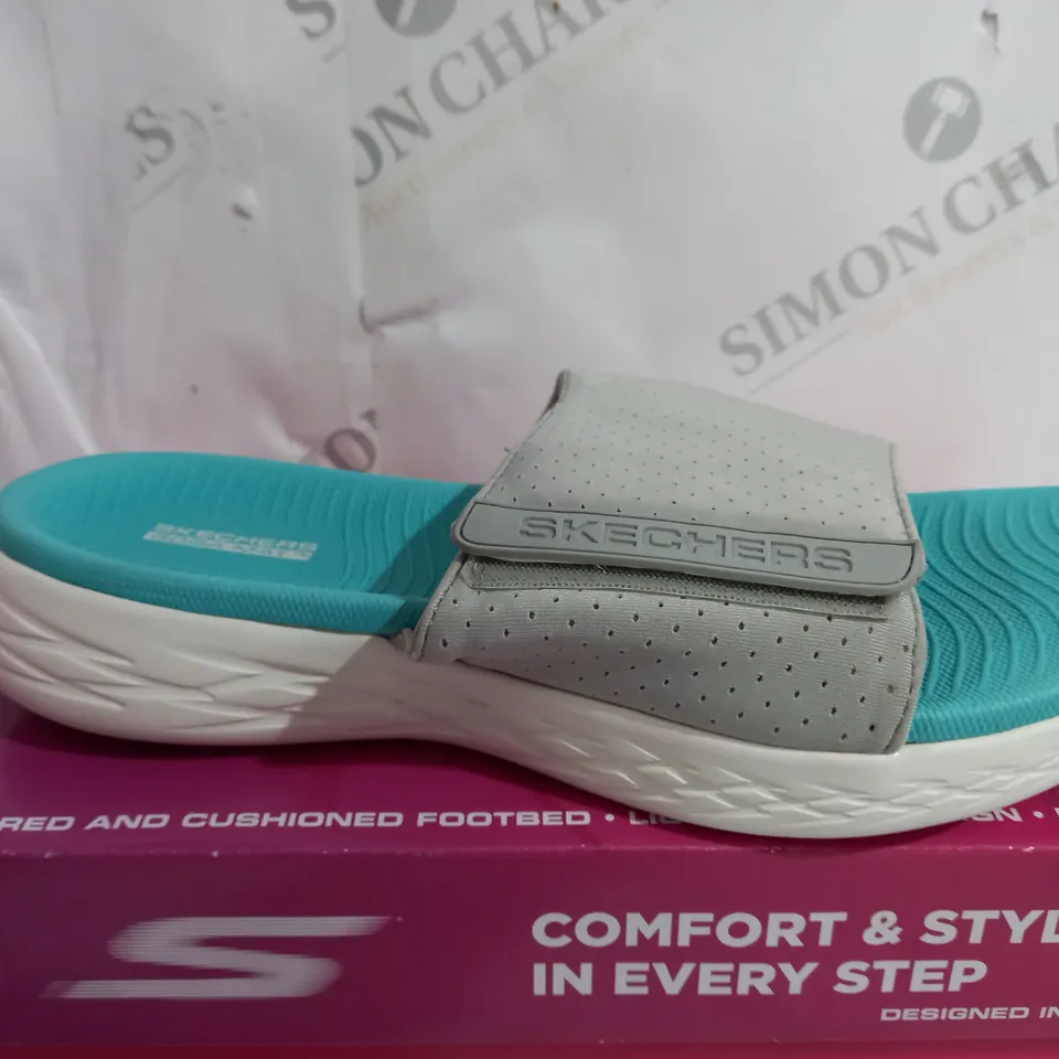 SKETCHERS GO WALK SANDAL - GREY SIZE 6