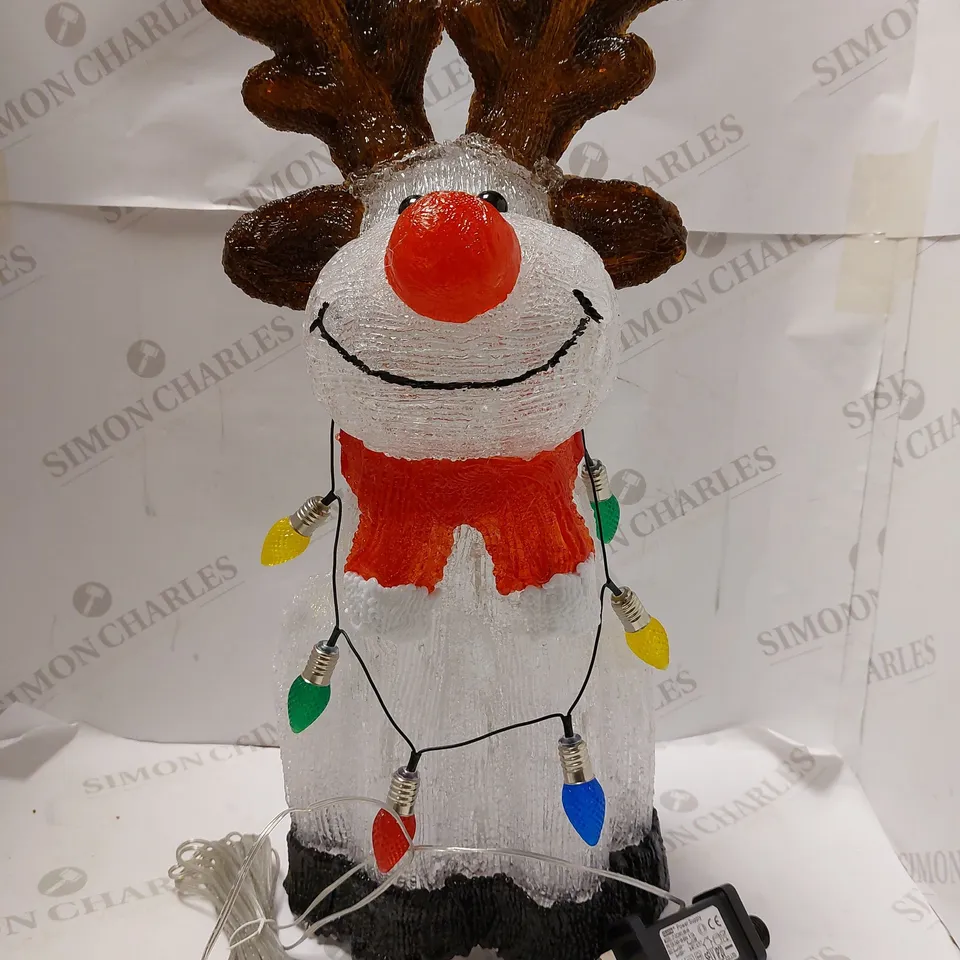 JOHN LEWIS WHITE & MULTI-COLOURED LED REINDEER LIGHT 